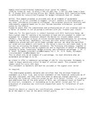 Sample cover letter for proposal submission. Sample Unsolicited Proposal Submission Offer And Acceptance United States Environmental Protection Agency