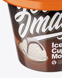 Ice Cream Cup In Pot Tub Mockups On Yellow Images Object Mockups