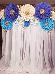 The elephant is from the invitation. Backdrop For A Baby Boy Baby Shower Paperflowers Paperflowerwall Largepaperflowers Partyid Fiesta De 15 Decoracion Decoracion Con Flores Decoracion De Unas