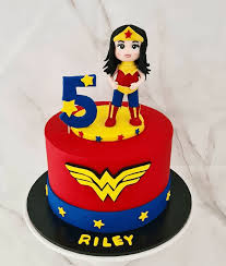 This delicious doctored cake mix layer cake recipe has a very tight crumb, making it great for carving (as well as stacking, covering with fondant, etc). Wonder Woman Cake Design Images Wonder Woman Birthday Cake Ideas