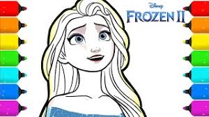Turn on the printer and click on one of the designs you prefer. Frozen 2 Elsa With Hair Down Coloring And Drawing Youtube