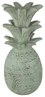 There are many stylish ways to decorate with these fruits, let's have a look. Rustic White Carved Wood Tropical Pineapple Decor Statue Tropical Decorative Objects And Figurines By Zeckos Houzz