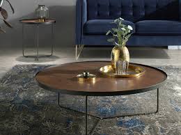 Items will be brought into your home, unpacked, assembled, and all packaging will be removed. Centre Table With A Metallic Structure And Walnut Cover Angel Cerda S L