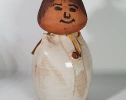 Vintage Val Knight Originals House Angel Figurine Pottery