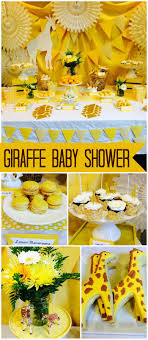 Giraffe Gender Neutral Baby Shower Giraffe Baby Shower Catch My Party Baby Shower Giraffe Giraffe Baby Shower Theme Baby Shower Yellow