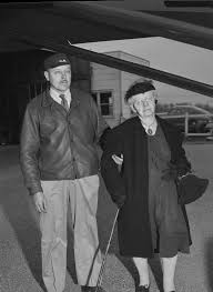 90-Year-Old Ida Haygooni Waits For Her First Flight With Leroy Rice, April  1946
