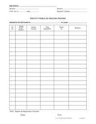 Director, (semnătura şi ştampila în original). Proces Verbal De Predare Primire