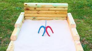 If you're looking for ways to make your backyard more fun, why not build a horseshoe pit? Simple Diy Outdoor Horseshoes Game Pit Youtube