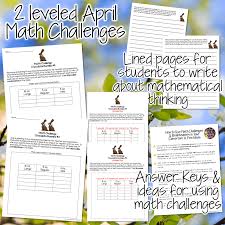5th grade mathematics curriculum also involves interactive and prompt stories for better understanding of concepts. Free For Spring Chocolate Bunny Math Challenges I Want To Be A Super Teacher