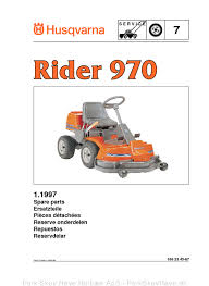 Husqvarna kilerem dobbelt 6 kantet. Reservedel Husqvarna Rider 970 1997 04