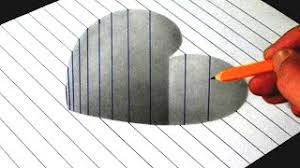 April 14, 2019 3d drawing. How To Draw A 3d Hole Heart Shape Easy 3d Drawing Cute766
