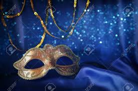 Navy blue masquerade mask full face mask halloween mask men roman mask warrior god mask masquerade ball mask bauta mask cosplay costume mask higginscreek. Image Of Elegant Gold Venetian Mask On Blue Silk Background Stock Photo Picture And Royalty Free Image Image 71665538
