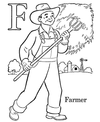 Today, only two out of every 100 americans are farmers. Alphabet Letter F Is For Farmer Coloring Page Bulk Color Farm Coloring Pages Abc Coloring Pages Farm Animal Coloring Pages