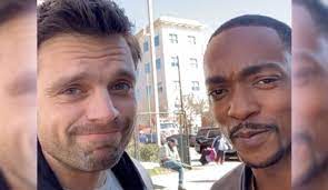 The stars of the falcon and the. Sebastian Stan And Anthony Mackie Have Valentine S Advice From The Falcon And Winter Soldier Set