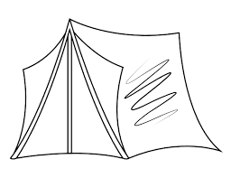 Supercoloring.com is a super fun for all ages: Printable Easy Camping Tent Coloring Page