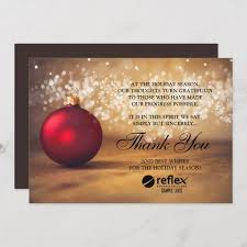 Business Holiday Cards Corporate Thank You Card Zazzle Com Company Christmas Cards Business Holiday Cards Corporate Christmas Cards