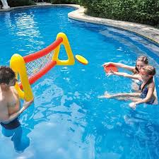 Jilong 51 Red And Yellow Inflatable Swimming Pool Water Sports Frisbee Game Set 32148694 Swimming Pool Floats Swimming Pool Water Frisbee Games