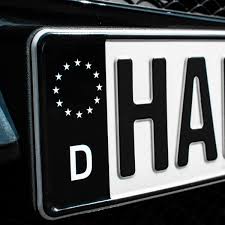 2x Kennzeichen Nummernschild Aufkleber Eu Feld Schwarz Inkl 1x Starter Set Ebay