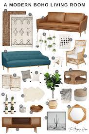 Browse 12 standout bohemian living rooms, filled with everything from patterned throw pillows to striking color schemes. Modern Boho Living Room Bohemian Home Decor Mid Century Modern The Gregory Home Andrea Gre Modern Boho Living Room Boho Living Room Decor Boho Living Room