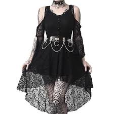 Ruffle Vintage Goth Dress In 2020 Punk Dress Plus Size Gothic Dresses Short Sleeve Mini Dress