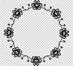 borders and frames frames floral circle miscellaneous branch monochrome png klipartz borders and frames frames floral