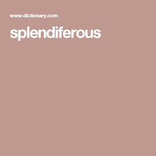 Splendiferous English Vocabulary Words Vocabulary