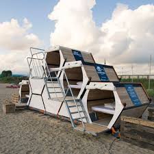 B And Bee Camping Concept Proposes Stackable Sleeping Cells For Festivals Module Architecture Architecture Urban Camping