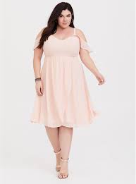 Blush Pink Chiffon Cold Shoulder Dress Dresses Blush Pink Dresses Cold Shoulder Dress