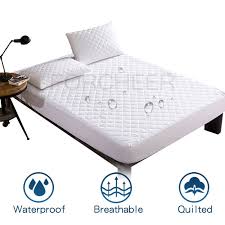 Buy top selling products like salt™ vinyl waterproof king mattress cover and eluxurysupply® dimpled waterproof california king mattress protector in white. Waterproof Mattress Protector King Size 18 Extra Deep Terry Towelling 46cm Mattress Pads Feather Beds Bedding