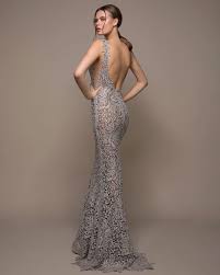 Pnina Tornai On Instagram This Silver Lace Gown From The Metalliccollection Is Begging For A Night Out Cheap Wedding Dress Backless Dress Formal Lace Gown