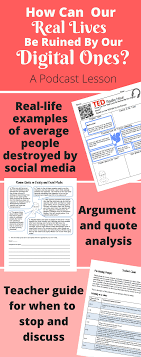 Social Media Shaming Podcast Worksheets Social Media Essay Effective Teaching Media Literacy