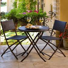 Wicker, hardwood, timber teak, cane rattan, aluminum, wrought cast iron, resin, concrete. Best Rated Folding Outdoor Patio Bistro Sets Reviews Patio Furniture Accessories Outdoor Patio Furniture Sets Outdoor Patio Decor Small Outdoor Table