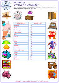 Patterns and repetition of vocabulary and sentence structure. Bedroom Esl Printable Picture Dictionary Worksheet For Kids Pdf Worksheets