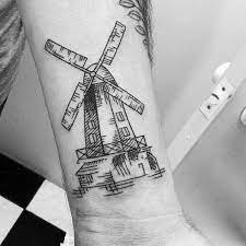 Whether you choose color, black and grey, traditional or realistic windmill tattoos rarely fail to look great! 50 Windmill Tattoo Designs For Men Rotational Ink Ideas