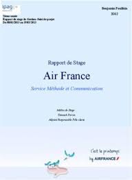Chef d'escale air caraïbes à orly. Air France Rapport De Stage Service Methode Et Communication