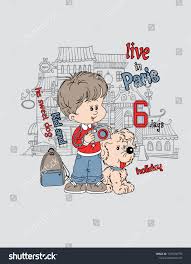Kids Sweet Dog Design Print Stok Vektor Telifsiz 1435756793 Desenler Tasarim