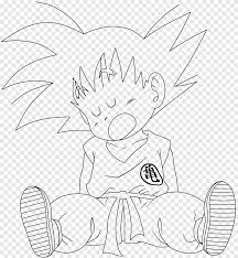 This is a sketch of son goku from dragon ball in his ultra instinct (migatte no gokui) base form. Goku Line Art Dragon Ball Manga Drawing Goku Comics White Png Pngegg