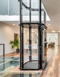Narrow Row Home With Vuelift Octagonal Cab View Glass Elevator House Elevator Elevator Ideas Elevator Home House Elevation Home Elevator Design