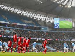 Tottenham fans have been told to sit down during their champions league clash with manchester city or face being banned from their new stadium. Pep Guardiola Calls On Man City Fans To Fill Etihad After Cup Half Empty The Independent The Independent