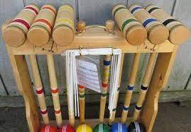 Check spelling or type a new query. Croquet Set Caddy 6 Player 32 Maple Brass Amish Handmade Usa Saving Shepherd