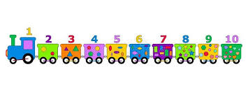 Colourful Numbers Train Geometrical Shapes Toy Isolated On White Background Stock Illustration Kids Background White Background Geometric