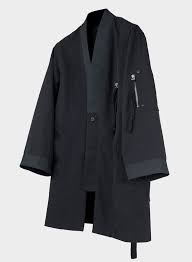 Black And White Kimono For Men Guerrilla Group Nightfall Noragi Jacket Tactical Fanboy Samurai Fashion Kimono Fashion Jackets