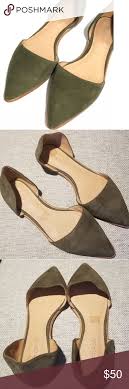 Madewell D Orsay Olive Green Flats Suede Olive Green Flats Green Flats Olive Green