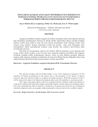 Bidang pendidikan tidak terkecuali dalam mengejar perkembangan ini. Https Media Neliti Com Media Publications 115962 Id Pengaruh Alokasi Anggaran Pendidikan Dan Pdf