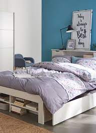 nara lit 2 places avec tete de lit rangeante en pin massif decoration deco maison lit 140x190 avec rangement tete de lit avec rangement idees de lit