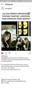 Entdecke bei tiktok kurze videos zum thema park sewon. Di Baca Aja Mimin Dapet Dari Ig Bts X Army Indonesia Facebook