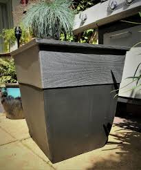Maybe you would like to learn more about one of these? Hendrix Tall Square Garden Planter 43cm Pewter And Black Brookside Nursery