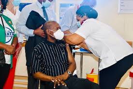 The mec was at the khayelitsha district hospital where president cyril ramaphosa and health minister zweli mkhize the vaccine registration process is underway at khayelitsha district hospital. South Africa S Vaccination Roll Out Gets Under Way As R