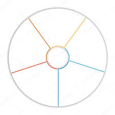 Template Infographic Pie Chart Diagram 5 Options Stock