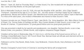 Marion Isabel Thompson Topel (1916-2005)